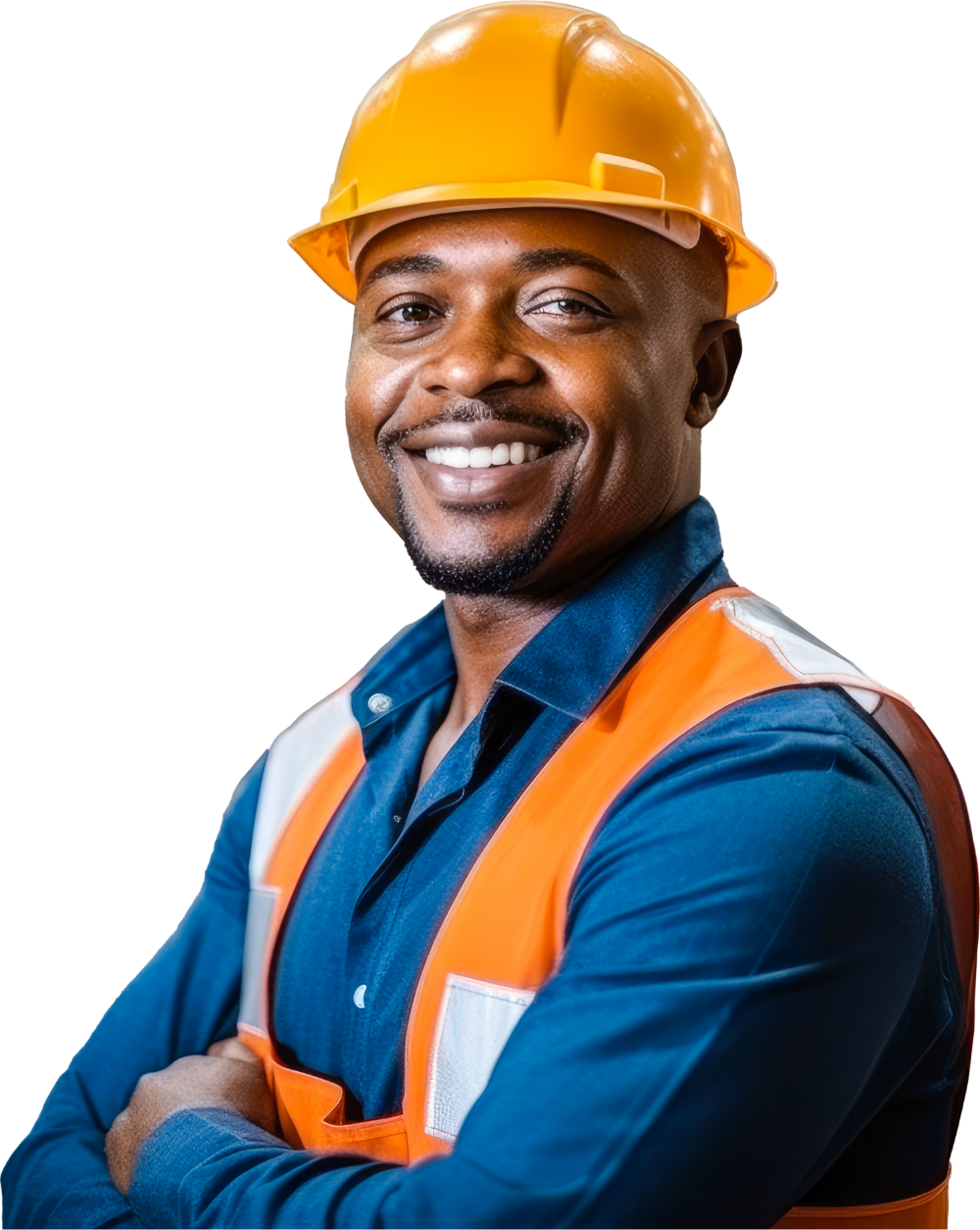 worker with safety gear on